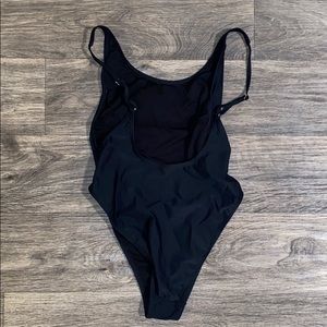 Low back one piece swimsuit
